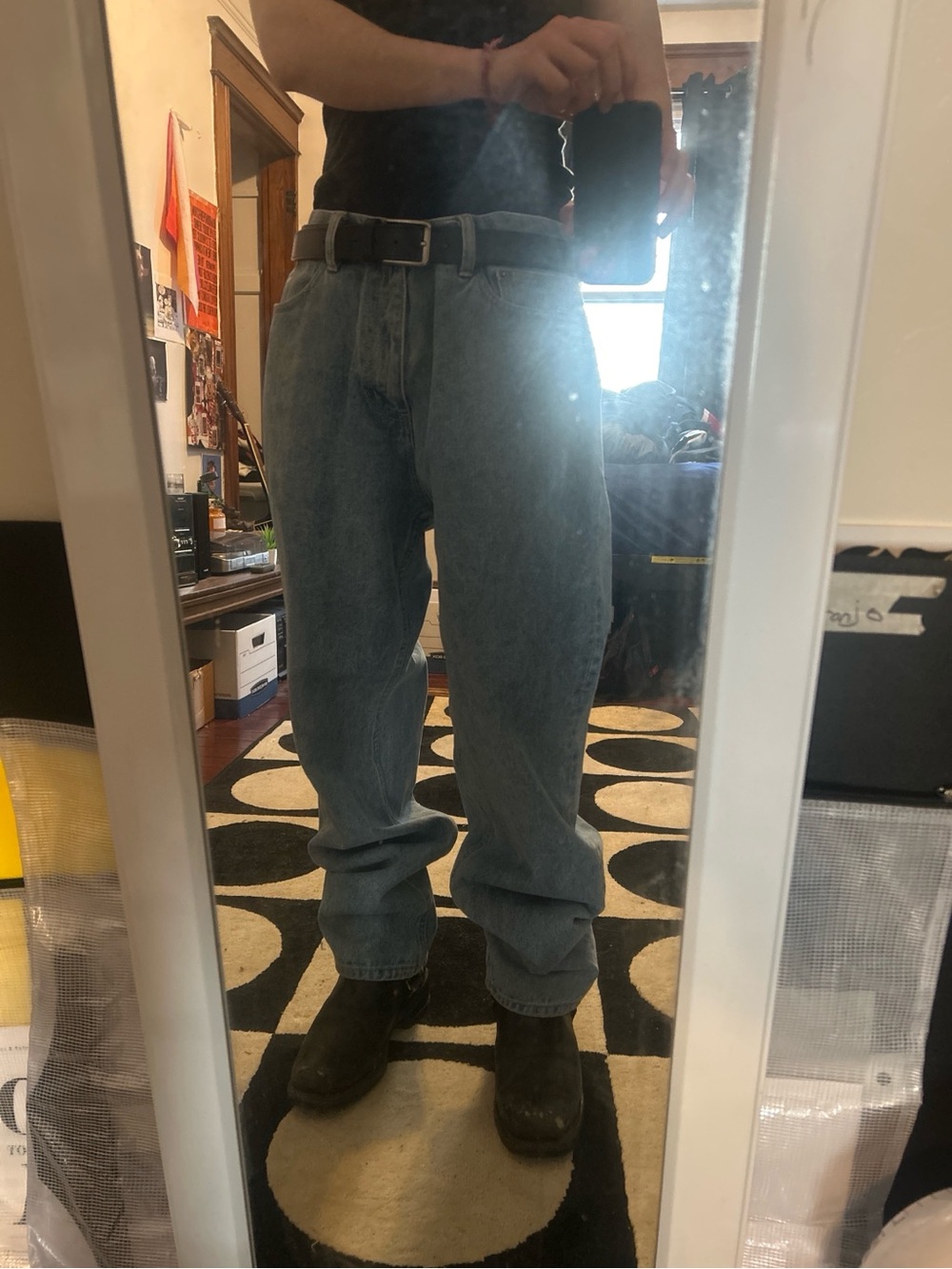 Obey light wash jeans 36W 36-38L